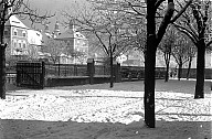 Südwestansicht der Hofburg im Winter von der Verdistraße in den Angerfeldern aus. 