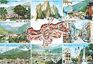 Tableau mit neun Bildern von Südtirol 