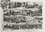 Tableau zusammengesetzt aus 17 Landschaftsbildern aus Südtirol 