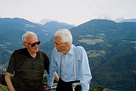 Silvius Magnago ed Anton Zelger sulla terrazza di casa